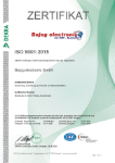 Zertifikat RZ 9001 2015 Bajog electronic GmbH